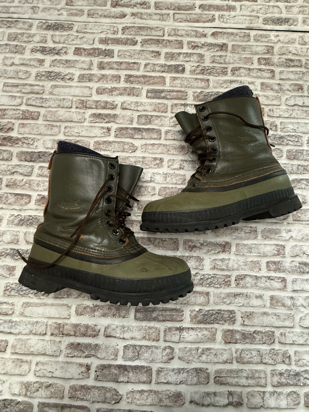 Sorel Superior Kaufman Waterproof Snow Boots Leather Wool Lined Men’s 11